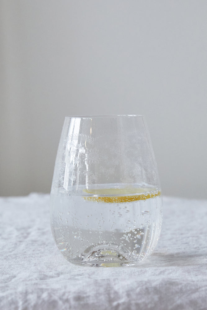 
                  
                    Etched Floral Wine Glass
                  
                